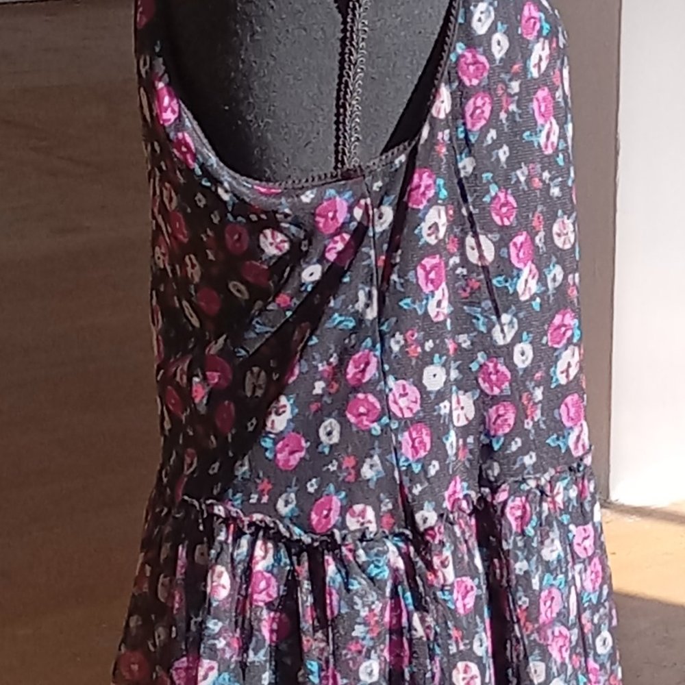 Urban Outfitters Kimchi blue pink and blue floral sheerBaby dress - Picture 5 of 12
